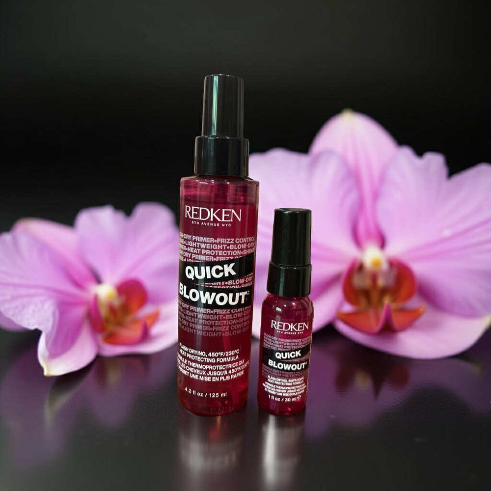 Redken's Quick Blowout Flash Drying formula 4.2 oz & 1 oz Travel Size